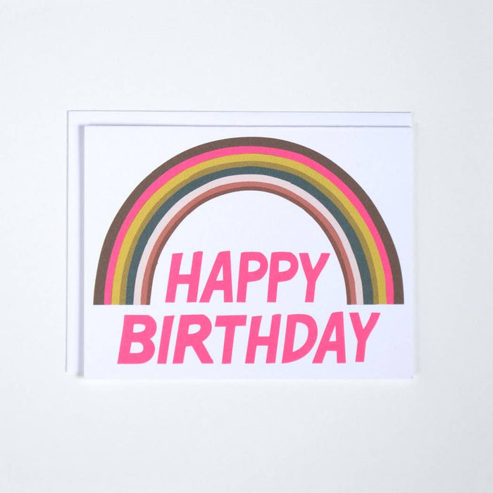 Happy Birthday Neon Rainbow  Card