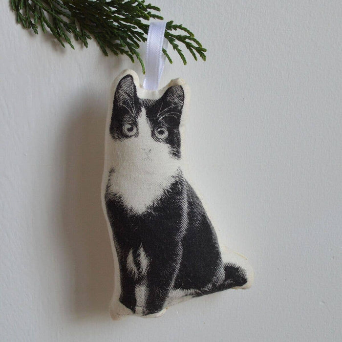 Black And White Kitten Ornament