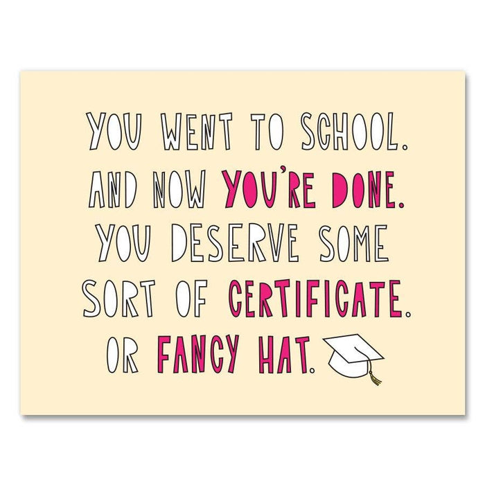 Certificate Or Fancy Hat Card