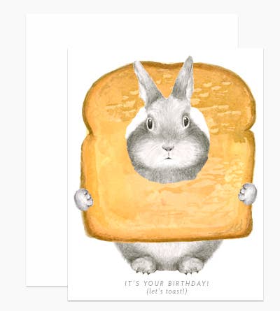 Birthday Bunny Toast Card