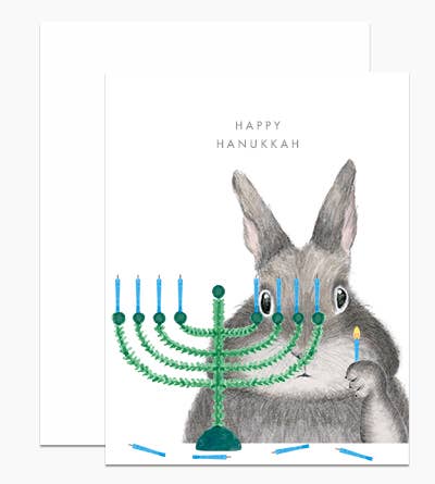 Menorah Bunny Card