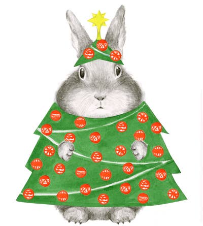 Bunny in Tree Card