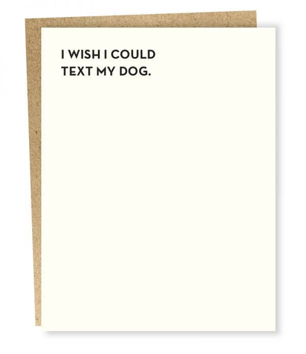 #910 Dog Text Card