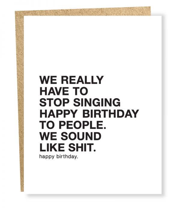 #014 Stop Singing Card