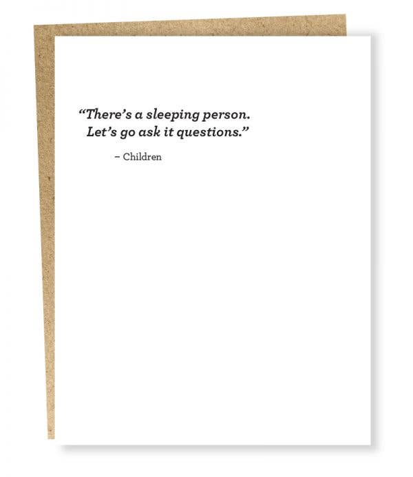 #675 Sleeping Person Card