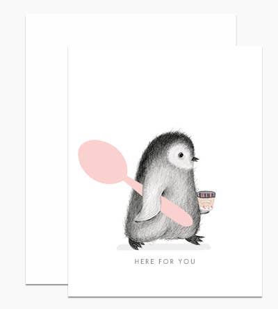 Penguin Here For You Card