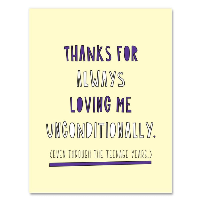 Loving Me Unconditionally Card