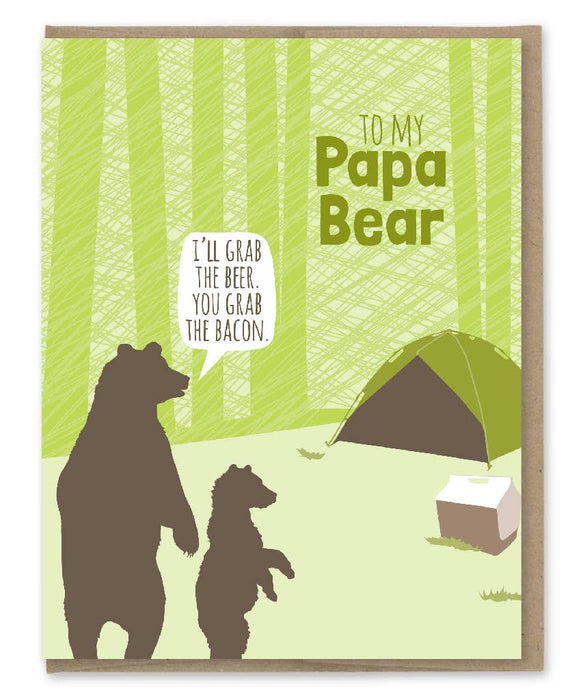 Papa Bear Camping Card