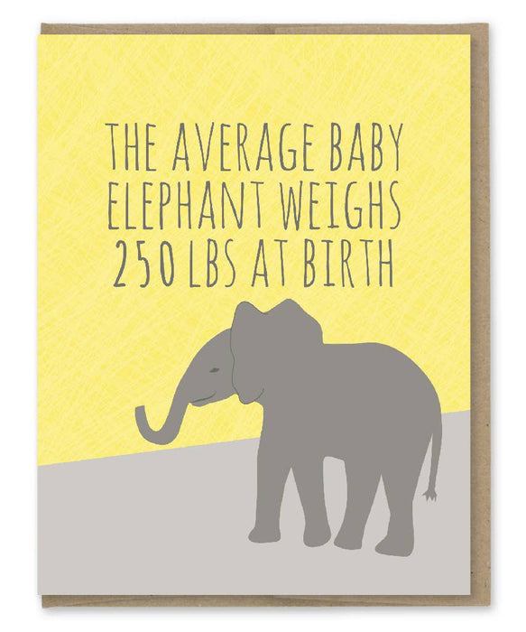 Average Baby Elephant Card