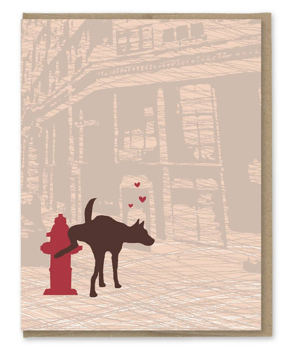 Dog Hydrant Mine All Mine Card