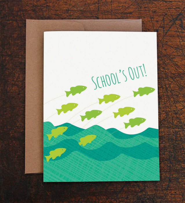 School's Out Fish Card