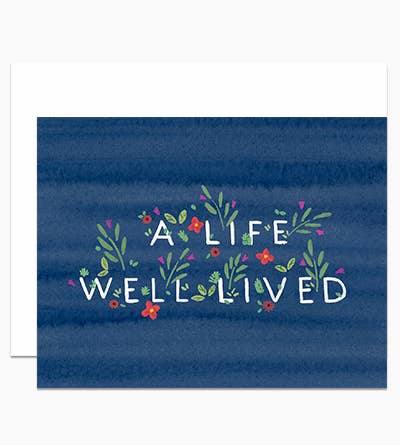 A Life Well Lived Sympathy Card