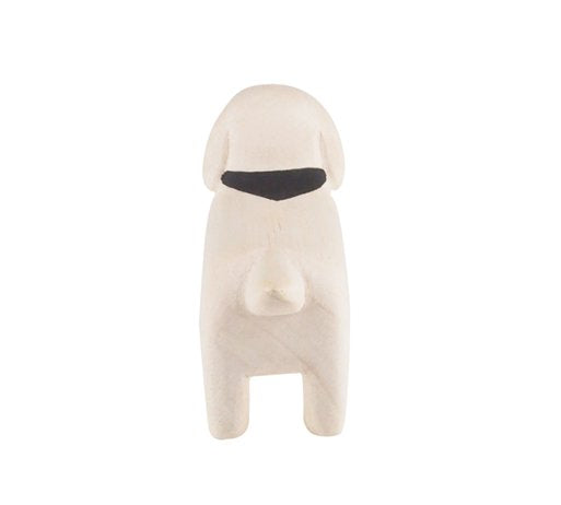 Wee Wooden Dachshund - White