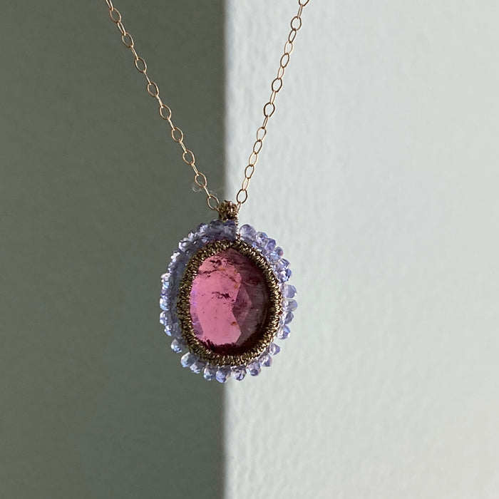 Pink Tourmaline with Tanzanite