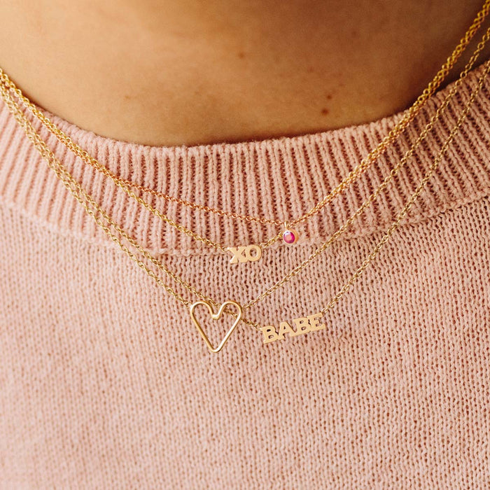 14kt Itty Bitty XO Necklace