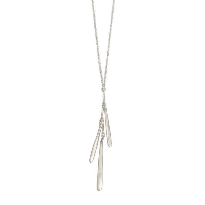 three needles. necklace: Silver