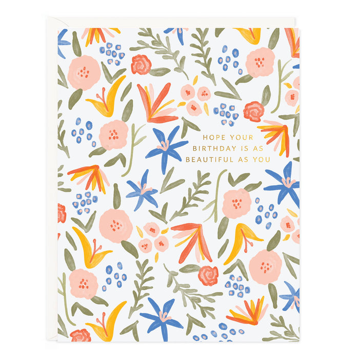 Birthday Floral Spice Card