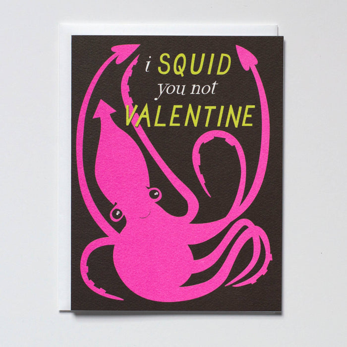 I Squid You Not Valentine Note Card