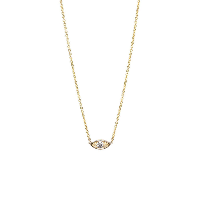 14kt Diamond  Eye Necklace