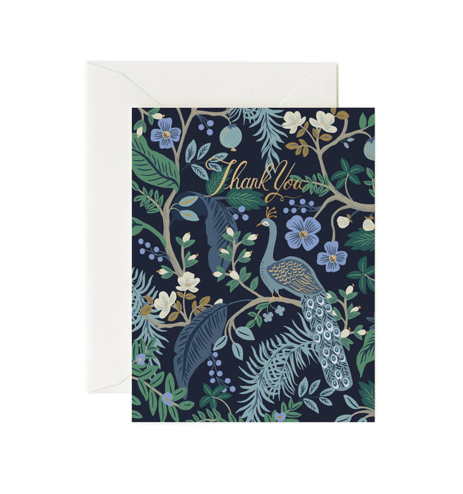 Peacock Thank You Card, Box of 8