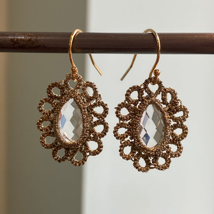 White Topaz with Golden Filagree
