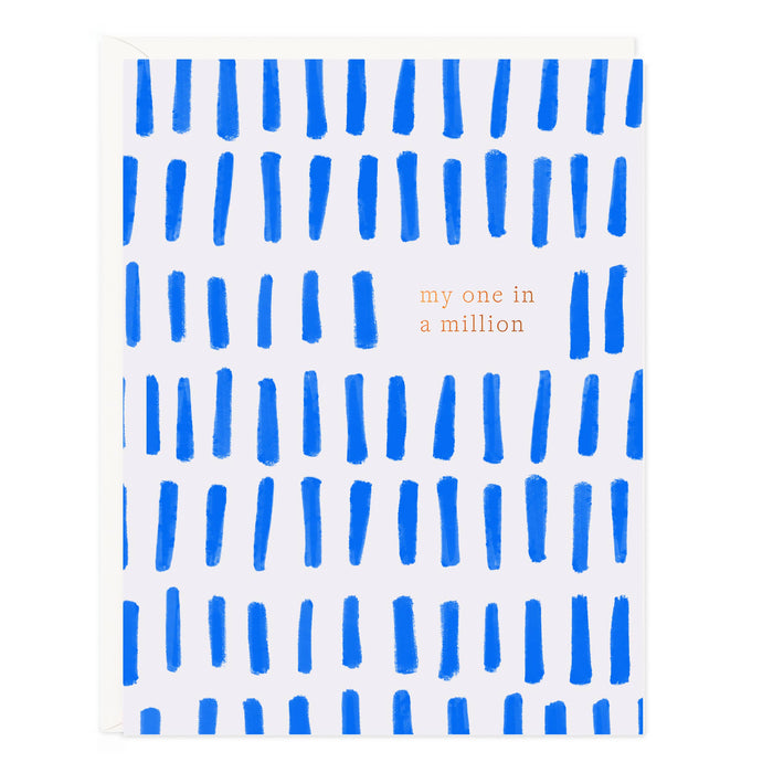 One In A Million Blue Dashes Card