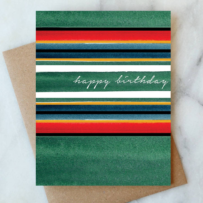 Blanket Stripe Birthday Card