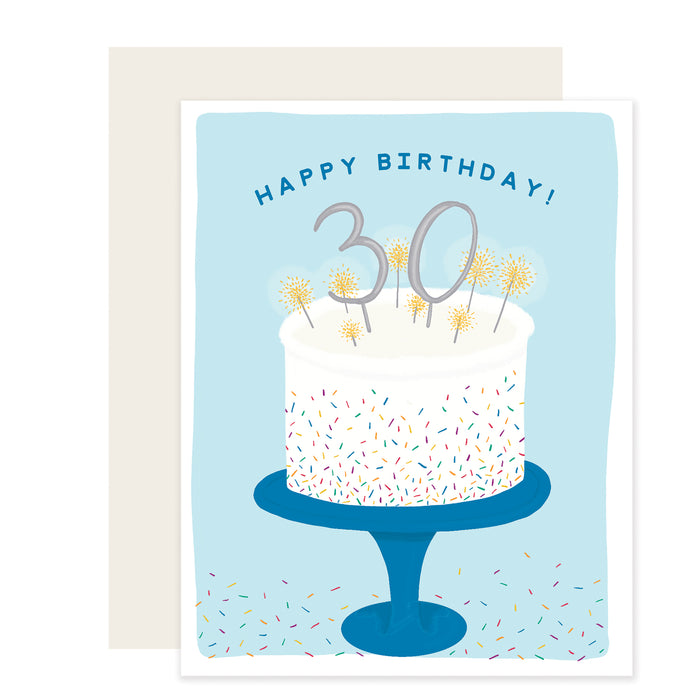 30th Birthday Cake Card