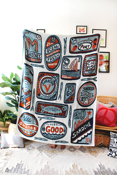 Sardines Knit Blanket