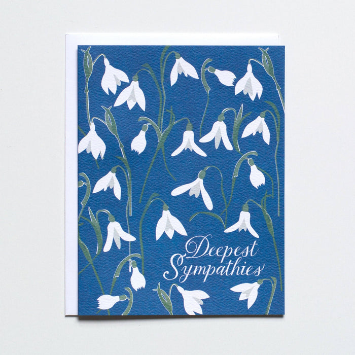 Snowdrops Sympathies Note Card