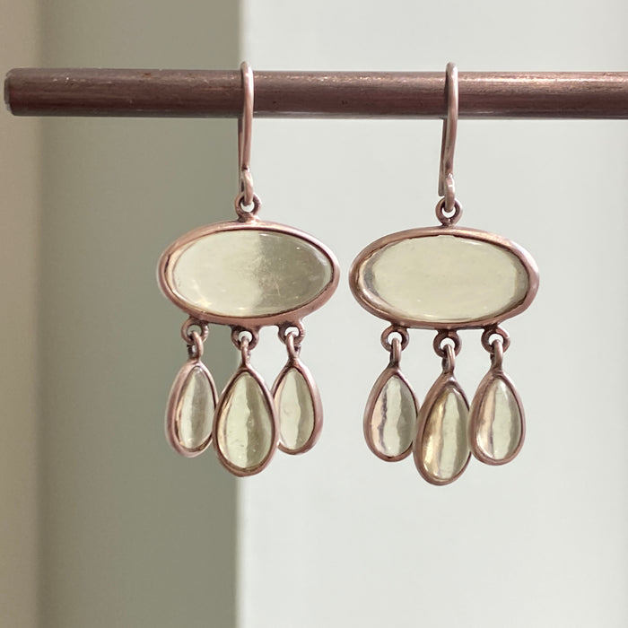 Lemon Quartz Tear Drop Dangles