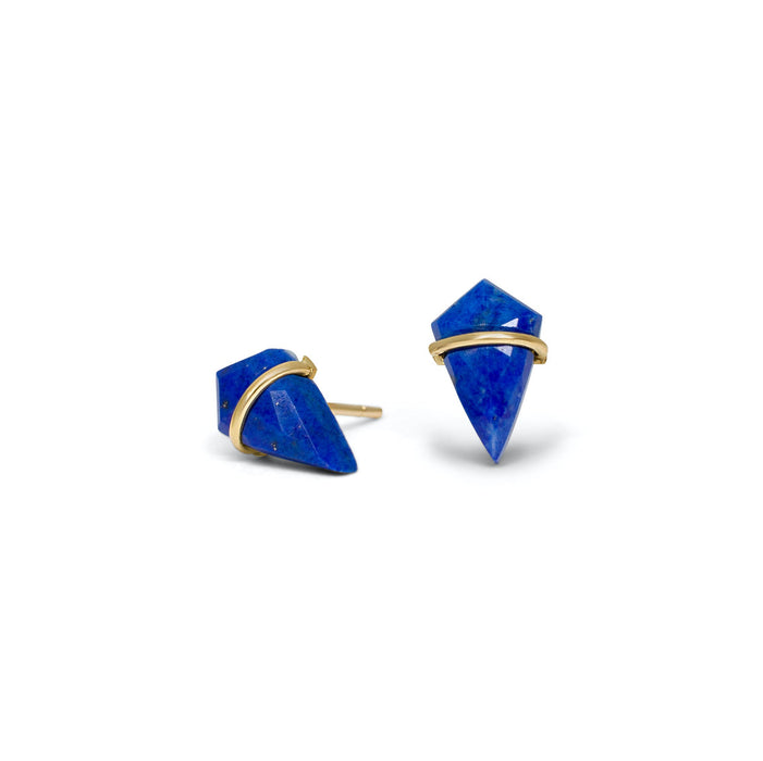 18kt Lapis Small Kite Studs