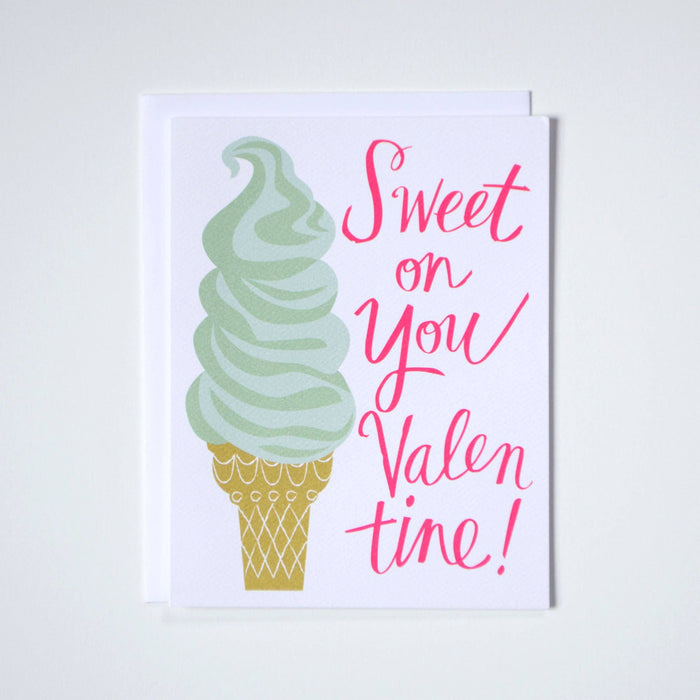 Sweet On You Valentine Note Card