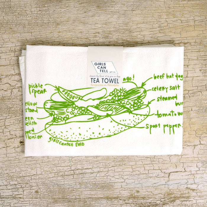 Chicago Hot Dog Tea Towel