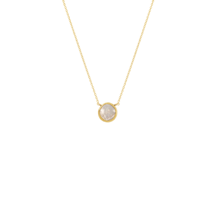 round pearl necklace: Vermeil