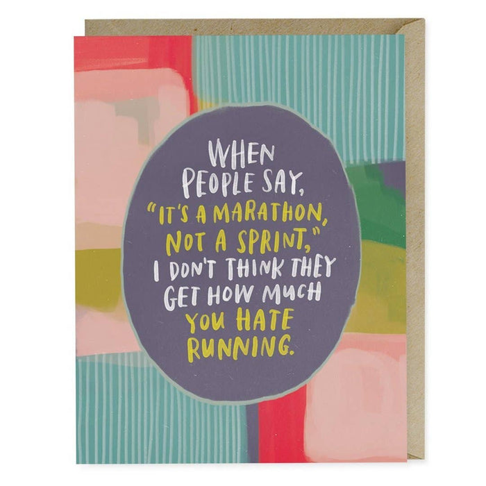 It's A Marathon Empathy Card