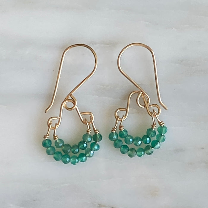 Green Onyx Swing Drop Earring