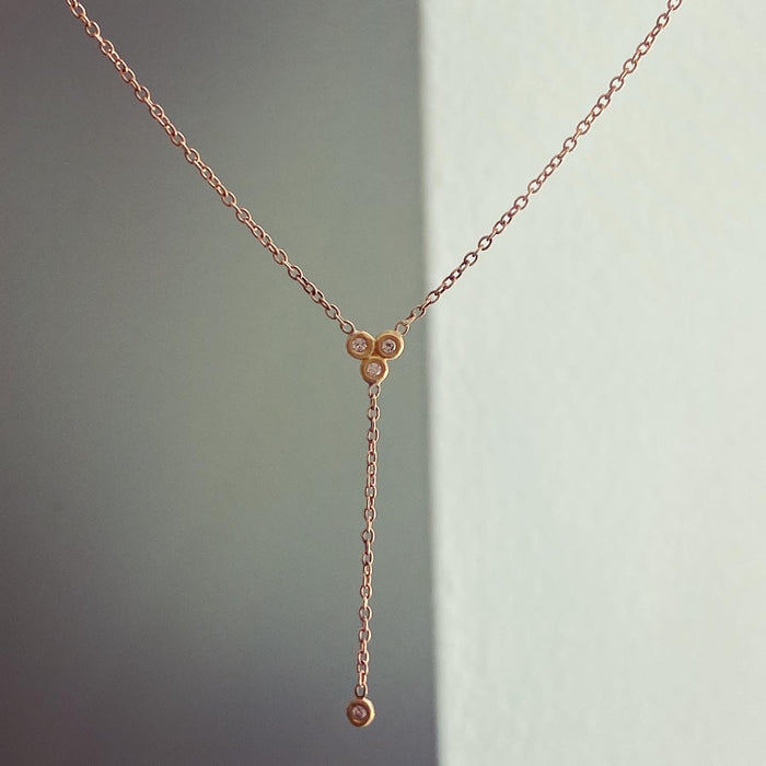 22kt Diamond Trio with Diamond Drop