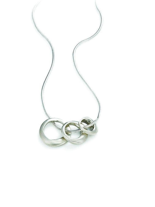 Three Rings Necklace, silver
