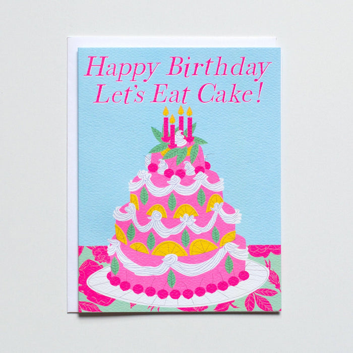 Let's Eat Cake Birthday Note Card