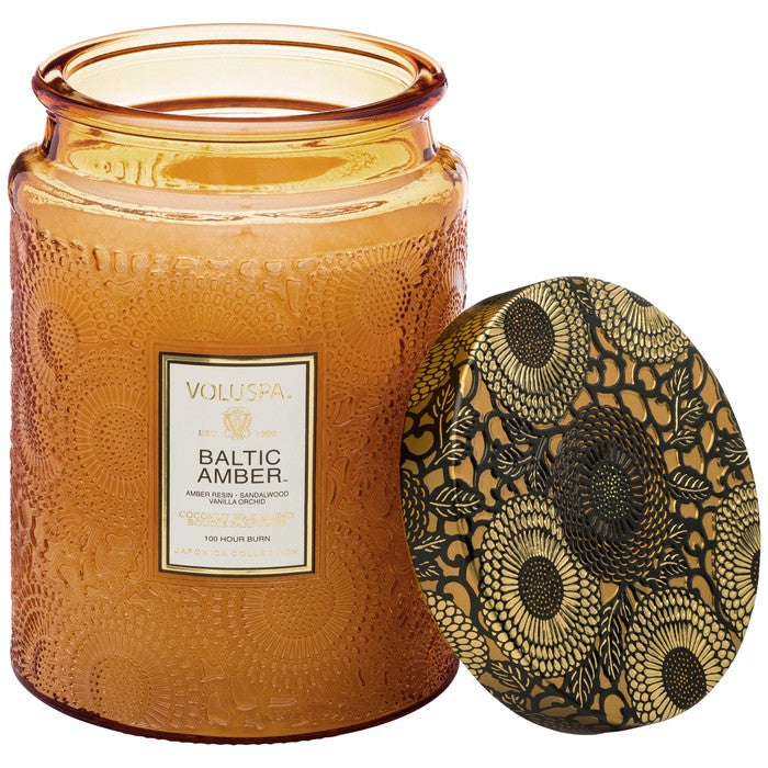 Japonica Large Jar, Baltic Amber