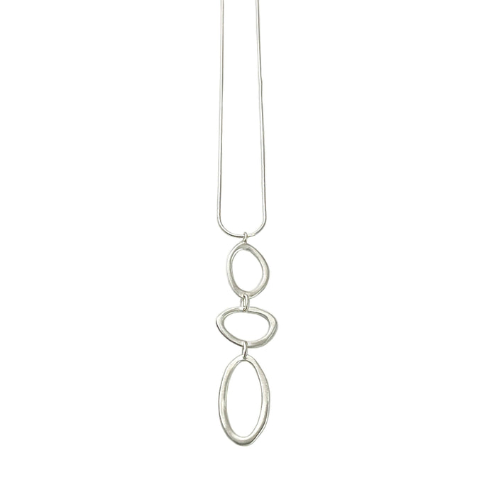 three ovals. necklace: Silver
