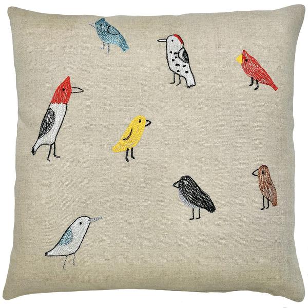 18" BIrds Pillow