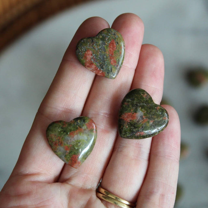 Unakite Jasper 20mm Heart (Crystals & Stones)