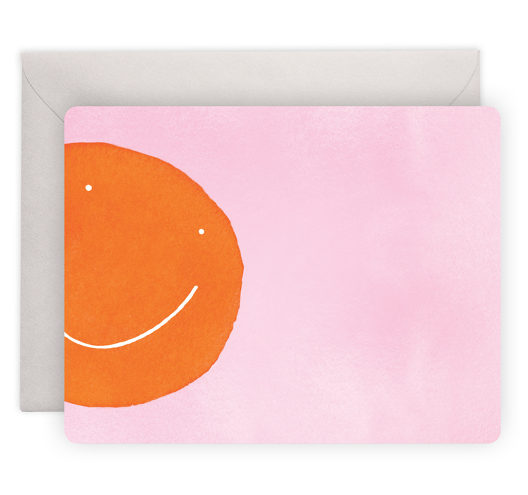 Orange Smiley Flat Notes | Boxed Notecards