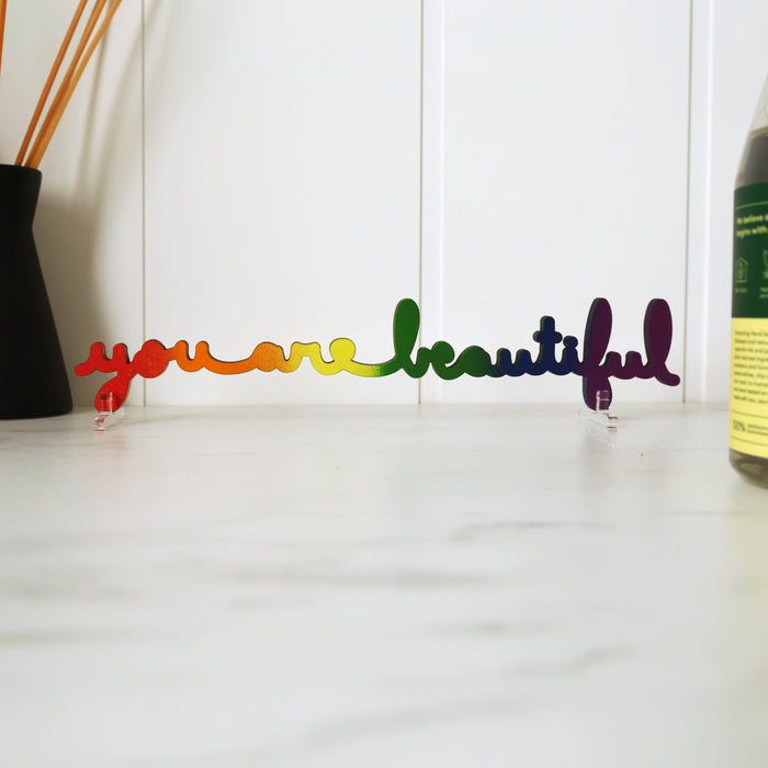 Rainbow Cursive Piece - Small