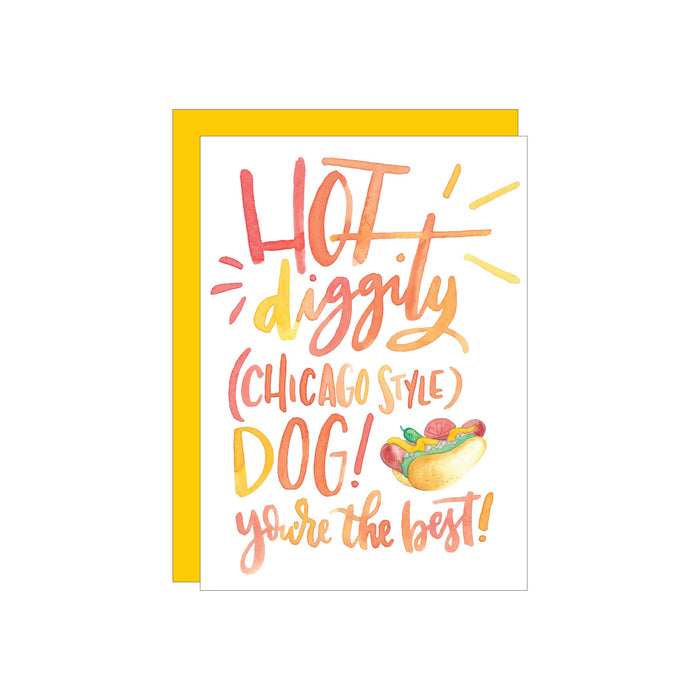 Chicago Style Hot Dog greeting card