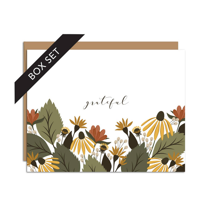 "Grateful" Fall Florals / Holiday / Seasonal / BOX SET OF 8