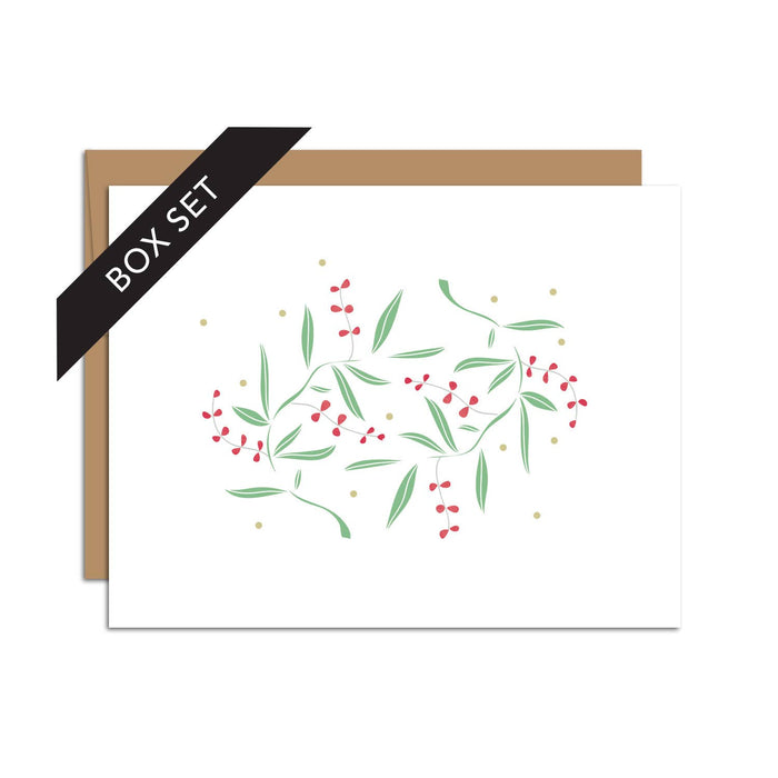 Mistletoe Card / Holiday / Seasonal / BOX SET OF 8