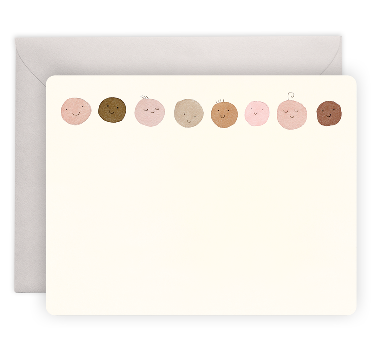 Baby Faces Flat Notes | Boxed Notecards